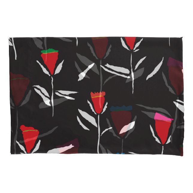 Stylised Flowers: Vintage Pattern Elegance Pillowcase (Front)