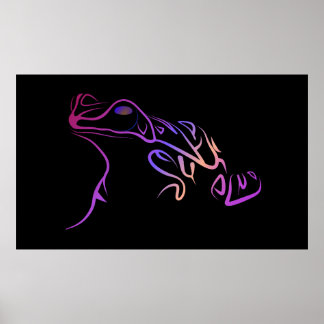 Stylised Frog Poster