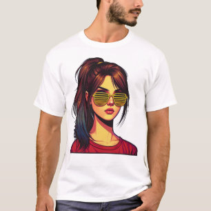 Stylised Girl Portrait T-Shirt