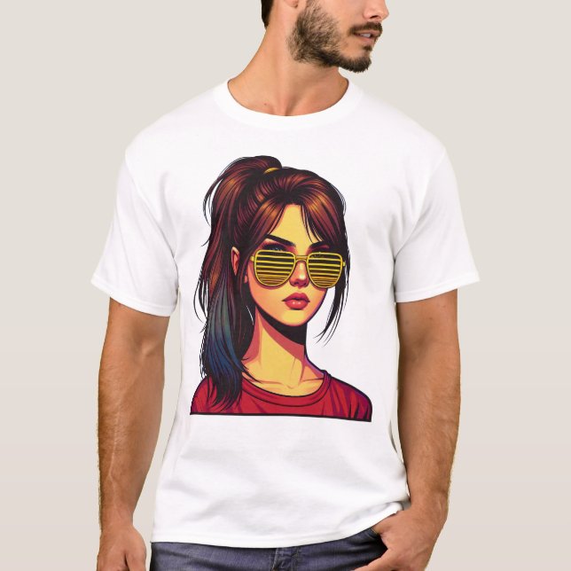 Stylised Girl Portrait T-Shirt (Front)
