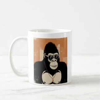 Stylised gorilla coffee mug