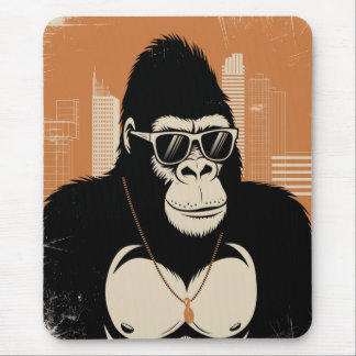Stylised gorilla mouse mat