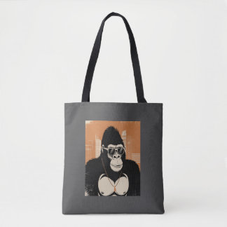 Stylised gorilla tote bag