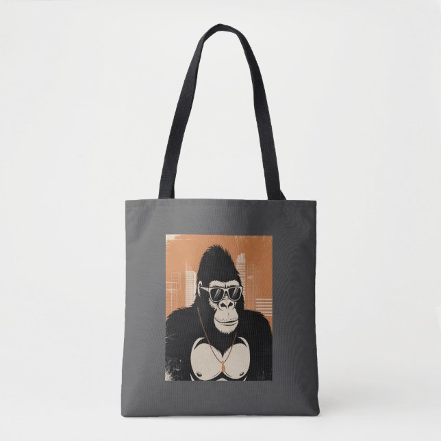 Stylised gorilla  tote bag (Front)