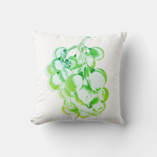 Stylised Grape Vine Fruits Cushion Throw Pillow