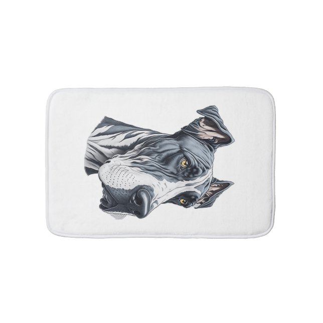 Stylised Great Dane Head Bath Mat (Front)