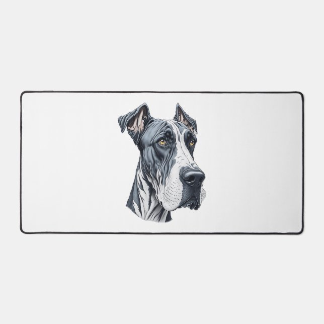 Stylised Great Dane Head  Desk Mat (Front)