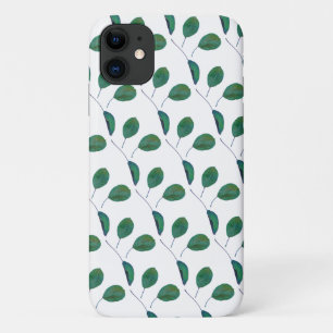 Stylised Green Pear Tree Leaves iPhone 11 Case