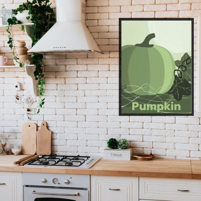 Stylised Green Pumpkin Kitchen Poster (Creator Uploaded)
