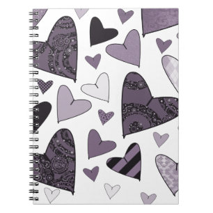 Stylised Hearts Notebook