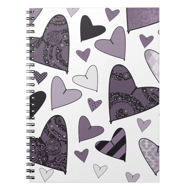 Stylised Hearts Notebook (Front)