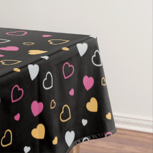 Stylised hearts pattern 3 tablecloth