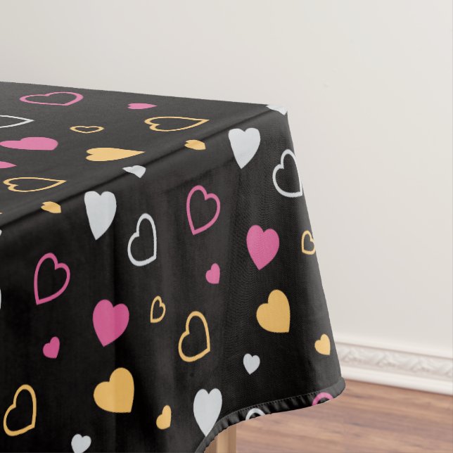 Stylised hearts pattern 3 tablecloth (In Situ)