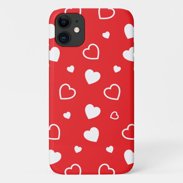 Stylised hearts pattern 4 Case-Mate iPhone case (Back)