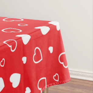 Stylised hearts pattern 4 tablecloth