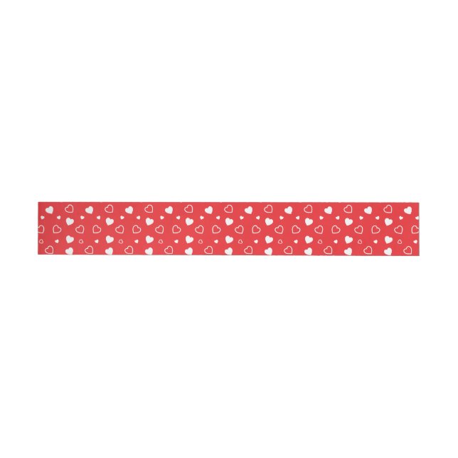 Stylised hearts pattern 4 wrap around label (Individual)