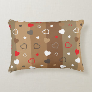 Stylised hearts pattern 9 decorative cushion
