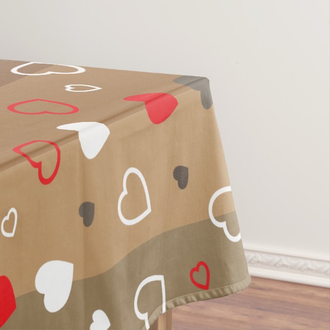 Stylised hearts pattern 9 tablecloth (In Situ)