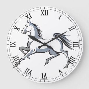 Stylised Horse Wall Clock