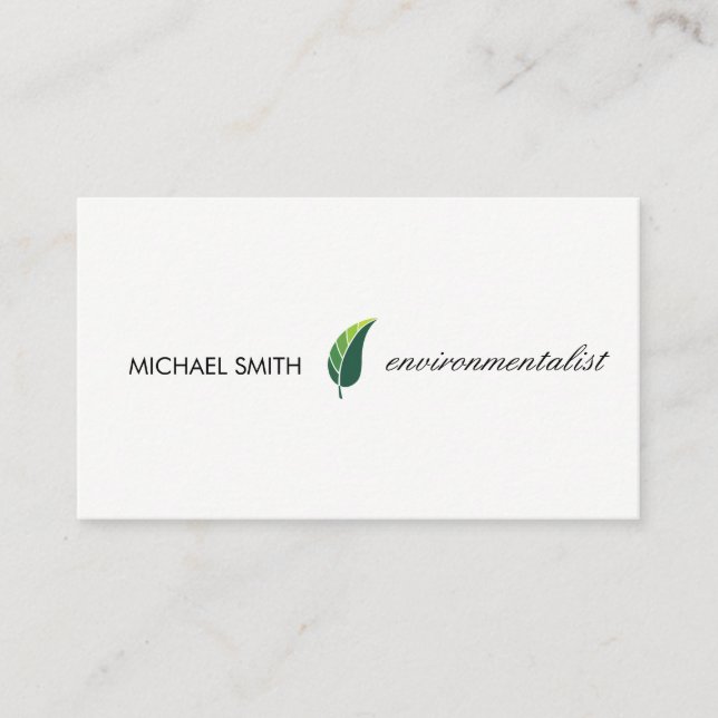 Stylised Icon (Leaf) Business Card (Front)