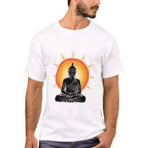 Stylised illustration of a buddha silhouette