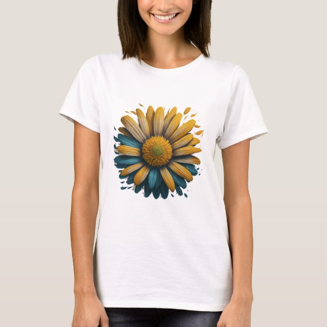  stylised image of a blooming daisy,  T-Shirt (Front)