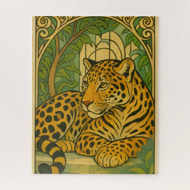 Stylised Jungle Elegance Jigsaw Puzzle (Vertical)