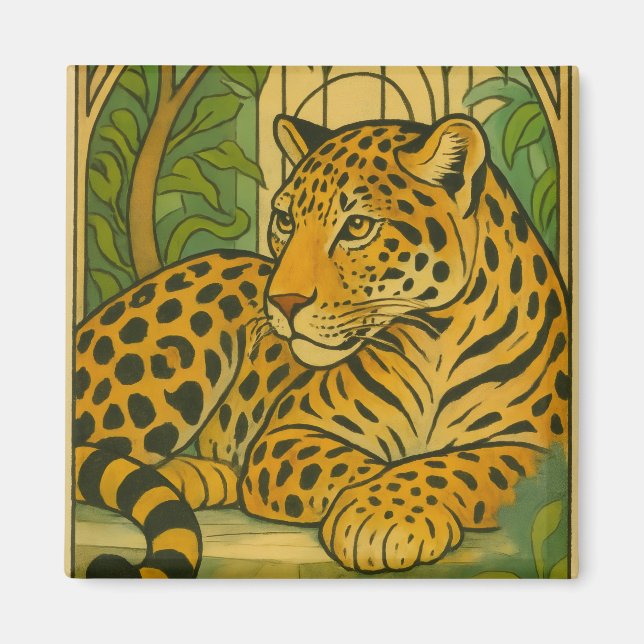 Stylised Jungle Elegance Magnet (Front)