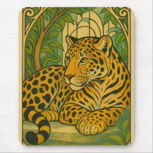 Stylised Jungle Elegance Mouse Mat
