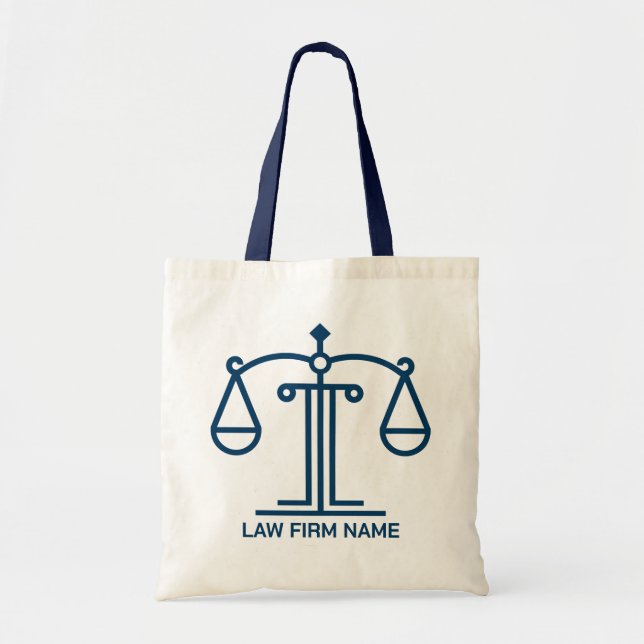 Stylised Justice Scale Logo Tote Bag (Front)