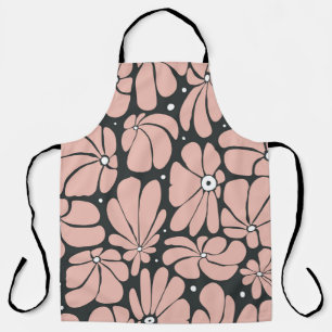 Stylised large blossoms, seamless floral pattern. apron