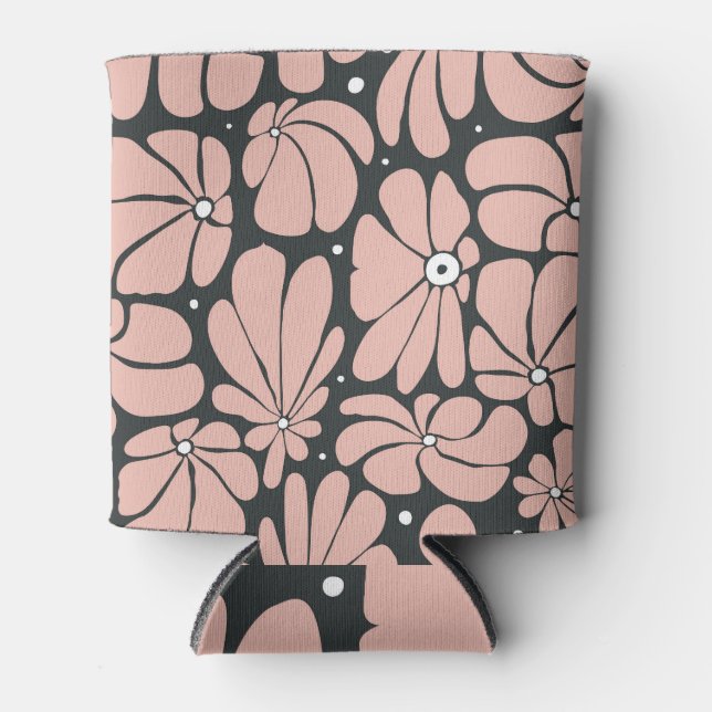 Stylised large blossoms, seamless floral pattern. can cooler (Front)