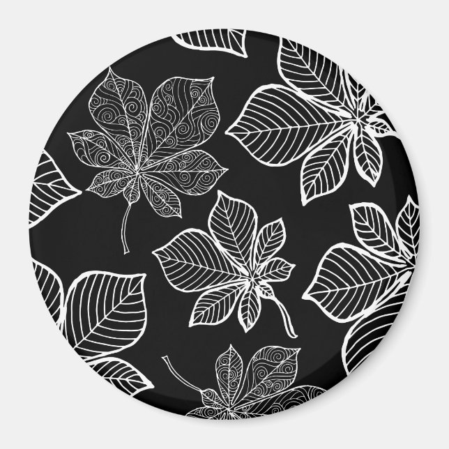 Stylised leaves 3 magnet (Front)