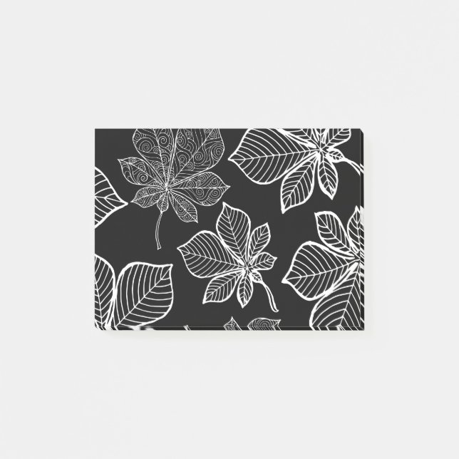 Stylised leaves 3 post-it notes (Front)