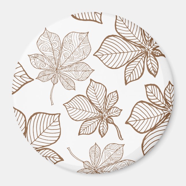 Stylised leaves 4 magnet (Front)