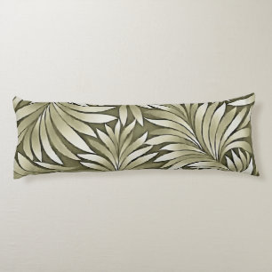 Stylised Leaves Agave Green Palette Body Cushion