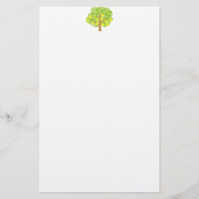 Stylised Lemon Tree Stationery (Front)