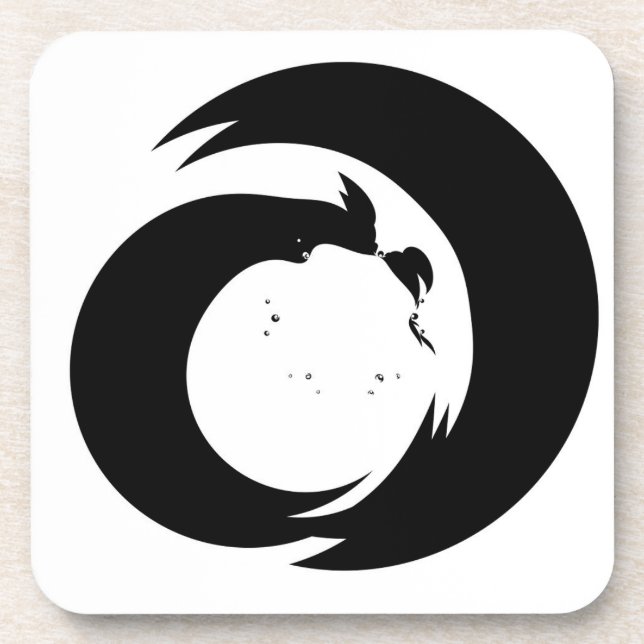 Stylised Letter "A" Monogram Modern Art Coaster (Front)