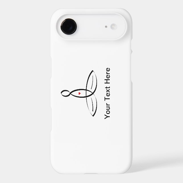 Stylised meditator with customisable text Case-Mate iPhone case (Back)