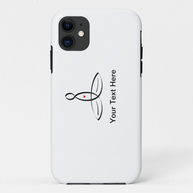 Stylised  meditator  with customisable text Case-Mate iPhone case (Back)