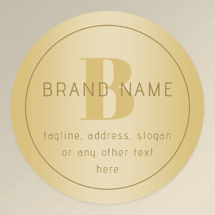 Stylised Modern Minimal Gold Return Address