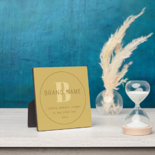 Stylised Modern Minimal Gold Return Address  Plaque