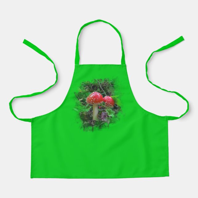 Stylised Mushrooms - Apron S (Front)