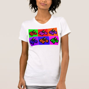 Stylised Neon Frilled-neck Lizards T-Shirt