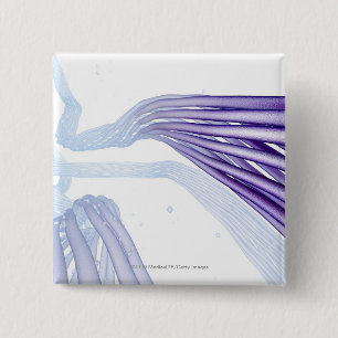 Stylised nerve fibres 15 cm square badge