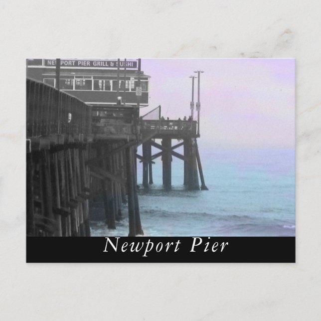 Stylised Newport Pier Postcard (Front)
