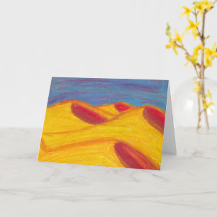 Stylised Oil Pastel Sand Dunes Card