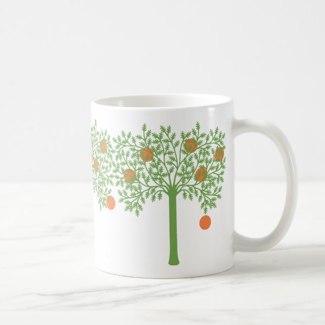 Stylised Orange Tree Coffee Mug (Right)