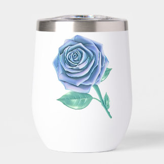 Stylised Oversized Rose - Icy Blue