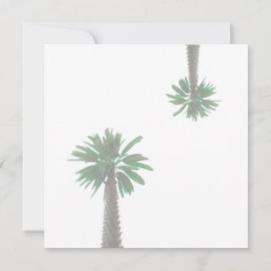 Stylised Palm Tree Pastel Green Tropical Flat Card